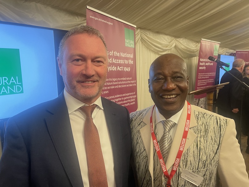 Maxwell with the Secretary of State at DEFRA at the Natural England reception, House of Lords.